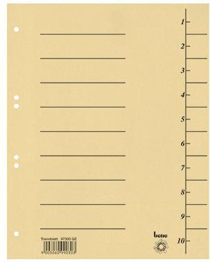 BENE Trennblatt Bene DIN A4 Karton gelb 100 St./Pack. Bene DIN A4 Karton gelb 100 St./Pack.