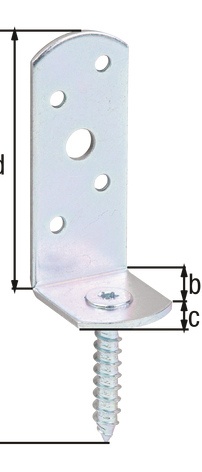 Flechtzaunhalter 115x31,5x30x75mm galv.v