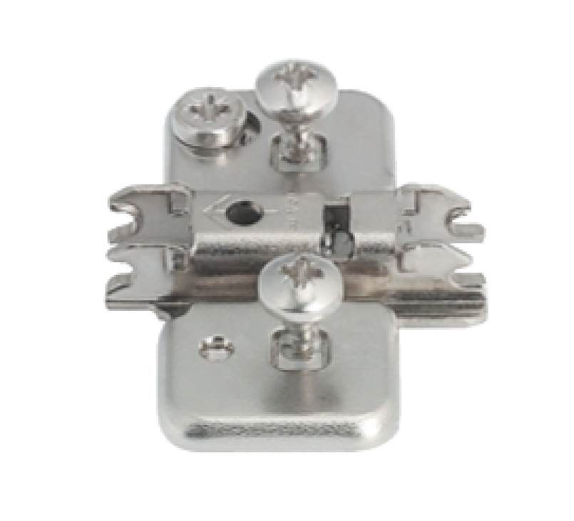Kreuzmontageplatte (B: 11,5 mm) , Clip/Clip Top, zum Schrauben - Eck-, Mittel- und Innenanschlag