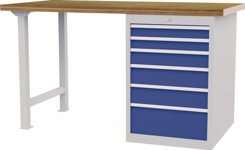 Werkbank B1500xT750xH859mm Buche-Multipl