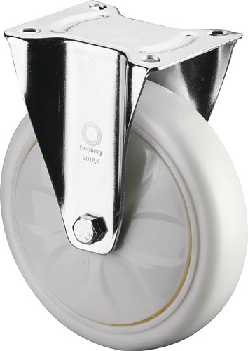 Bockrolle D.100mm Trgf.300kg Ku.Platte L