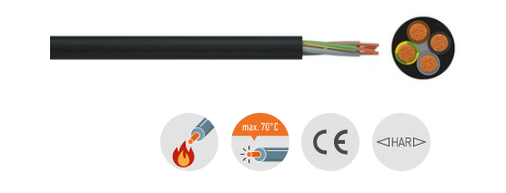 4x 0,75mm² Schlauchleitung im Zuschnitt