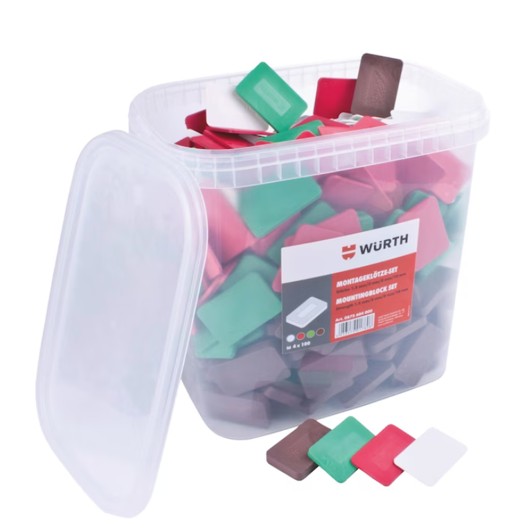 400.- tlg. Montageklotz-Set