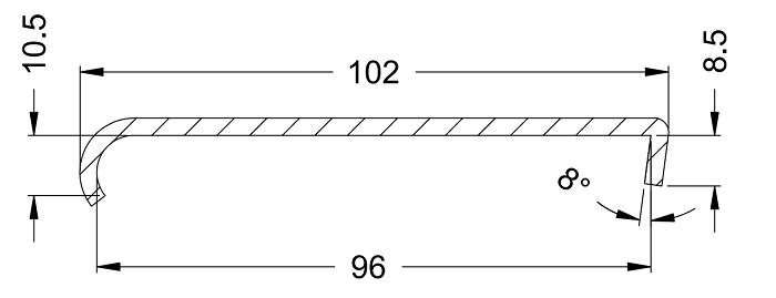 202594 Stahlrohr 10.5/102/3 vz. (VE 6m)