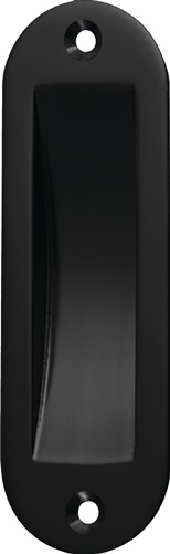 Schiebetürmuschel Alu.schwarz pulv.ov.2x