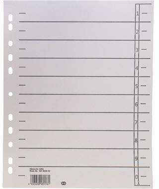 SOENNECKEN Trennblatt Soennecken oeco DIN A4 Recyclingkarton grau schwarz 100 St./Pack.