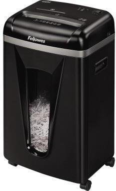 FELLOWES Aktenvernichter Fellowes® Powershred® 450M P-5 Heftklammern Kreditkarten CDs/DVDs Partikelschnitt 9 Bl. (70 g/m²) schwarz