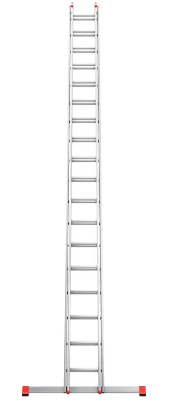 Alu-Schiebeleiter 2-teilig I 2x18 Stufen